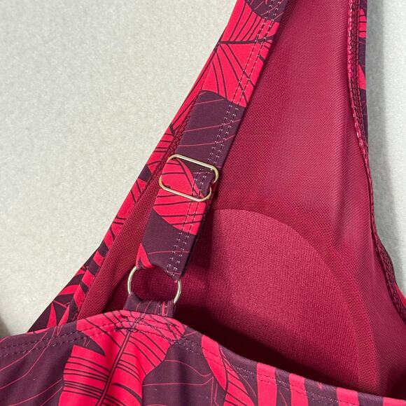 Slim Fit One Piece Tropical Swimwear Size 1X - Picture 9 of 12